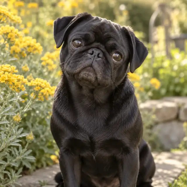 A dog enjoying time outside